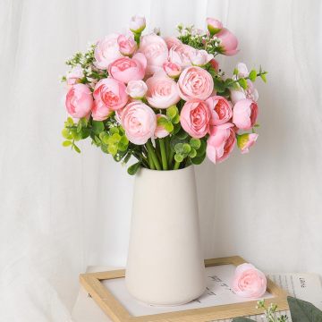 Faux Silk Mini Ranunculus Flowers - Bulk Wedding & DIY Bouquet Filler