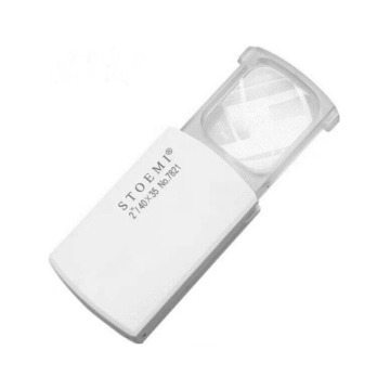 STOEMI 7821 3X Portable Mini Plastic PMMA Acrylic Pull-out Slide Out LED Lighting Magnifier Loupe