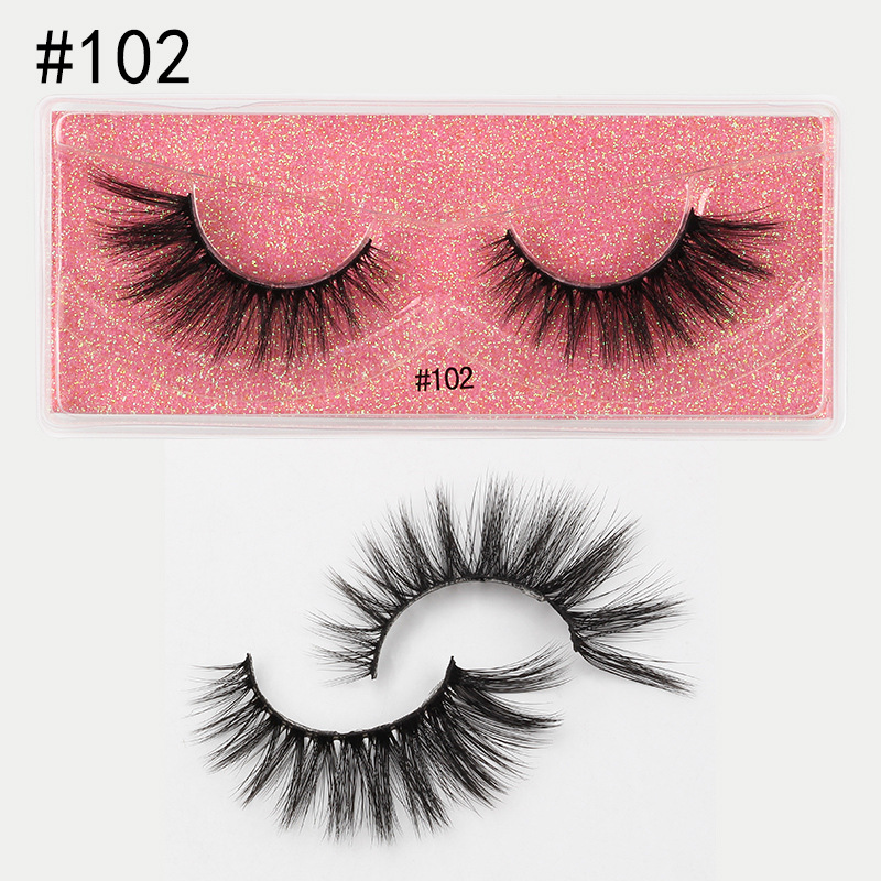 5 Colors Glitter box 3D mink false eyelashes handmade wholesale cosmetics eyes makeup beauty