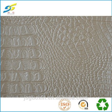 crocodile embossed fabric PVC leather for handbag