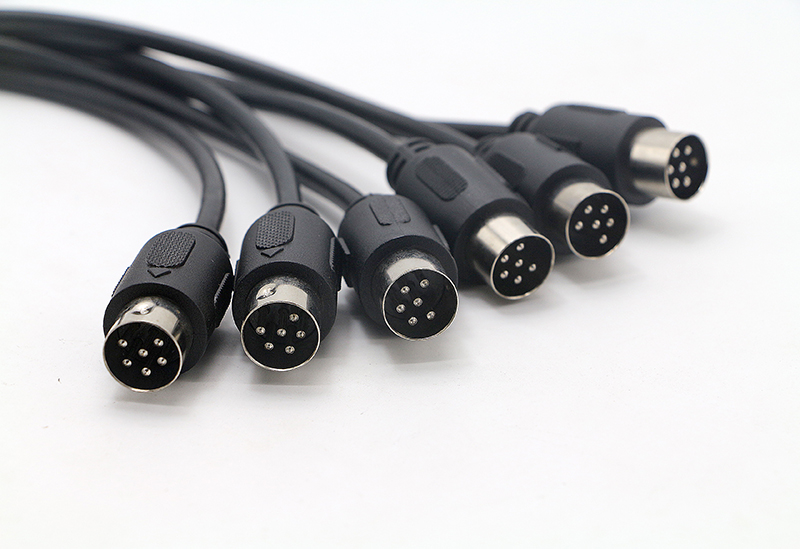 13 pin midi din cable factory customized MIDI din 5pin 6pin 7pin 8pin cable