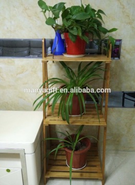 Three Layer Bamboo Flower Shelf