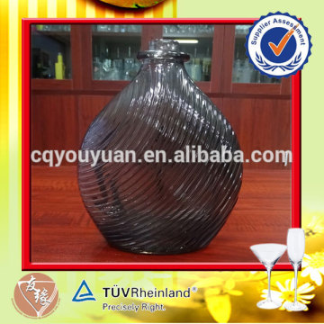 Custom design 1 liter black colored glass bottles