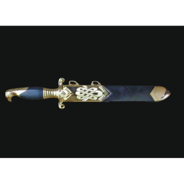 Handcrafted Short Sword with Decorative Blade