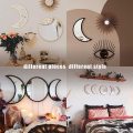 5 Piece Scandinavian Natural Decor Wall Decorative Mirror