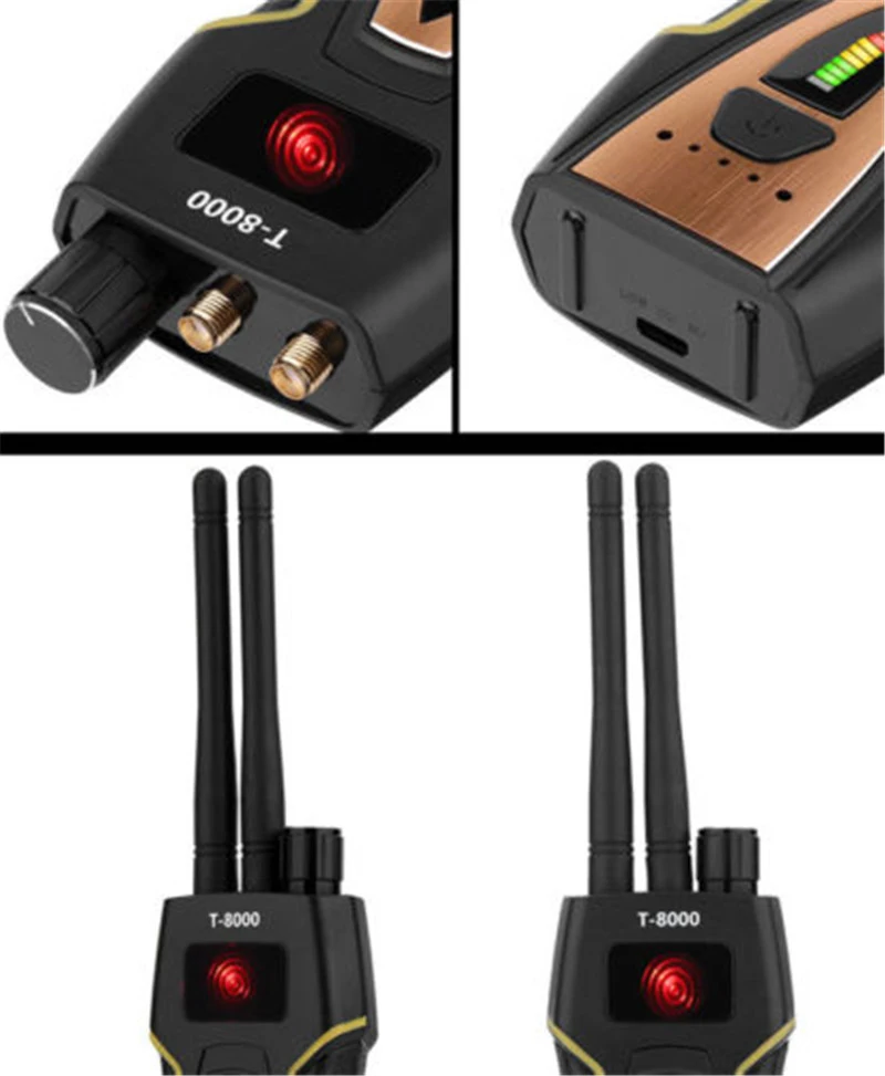 T8000 Wireless Positioning Detector Bug Anti-Spy Camera GSM Audio Finder RF Signal Detector