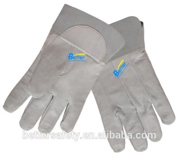 Argon Welding White Goatskin Leather Wholesale Work Gloves Discount