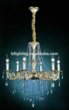 Indoor decorative hanging brass alabaster chandelier