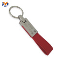 Custom pu handmade leather keychain with logo