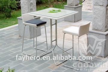 GW3109SET leisure outdoor furniture rattan bar set with cushion