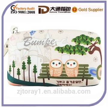 Wholesale canvas printing make up bag fabric printing make up bag