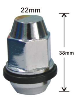 Closed with black washer lug nuts