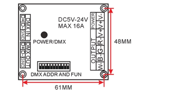 Hot selling product DMX 512 console decoder DMX 4 channels Controller