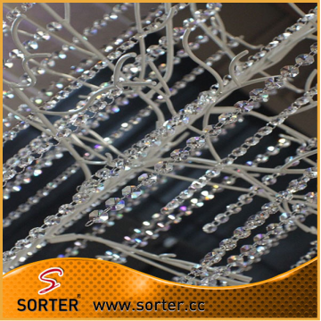 iridescent K9 fancy desig crystal bead curtains for room decoration