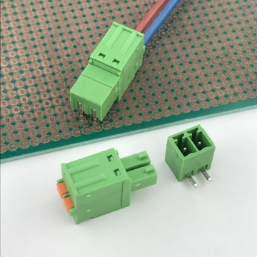 3.81mm pitch 2pin spring PCB plug-in terminal block