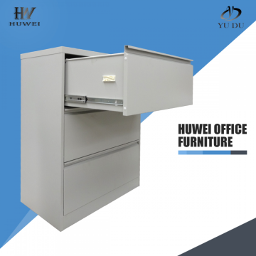 Furniture office steel 3 drawer lateral cabinet