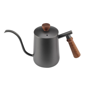 CoffeeShop PaintingBlack Wooden Handle PourOver CoffeeKettle