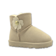 Wool Lined Cozy Kids Ankle Boots Tan