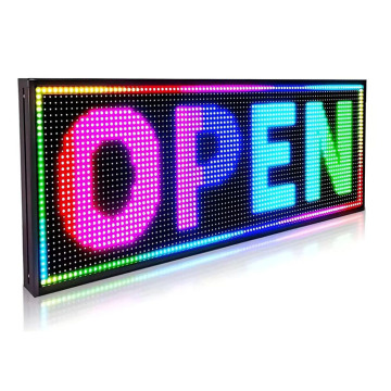 Programmable P10 LED Sign Screen with Smartphone APP, Multi-language Foldable Stand Message Board Billboard