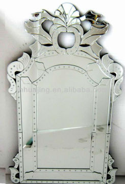 Handmade Romantic Venetian Wall Mirror with Etched Pattern/Bevelled Glass Mirror/Beauty Mirror/Espejo