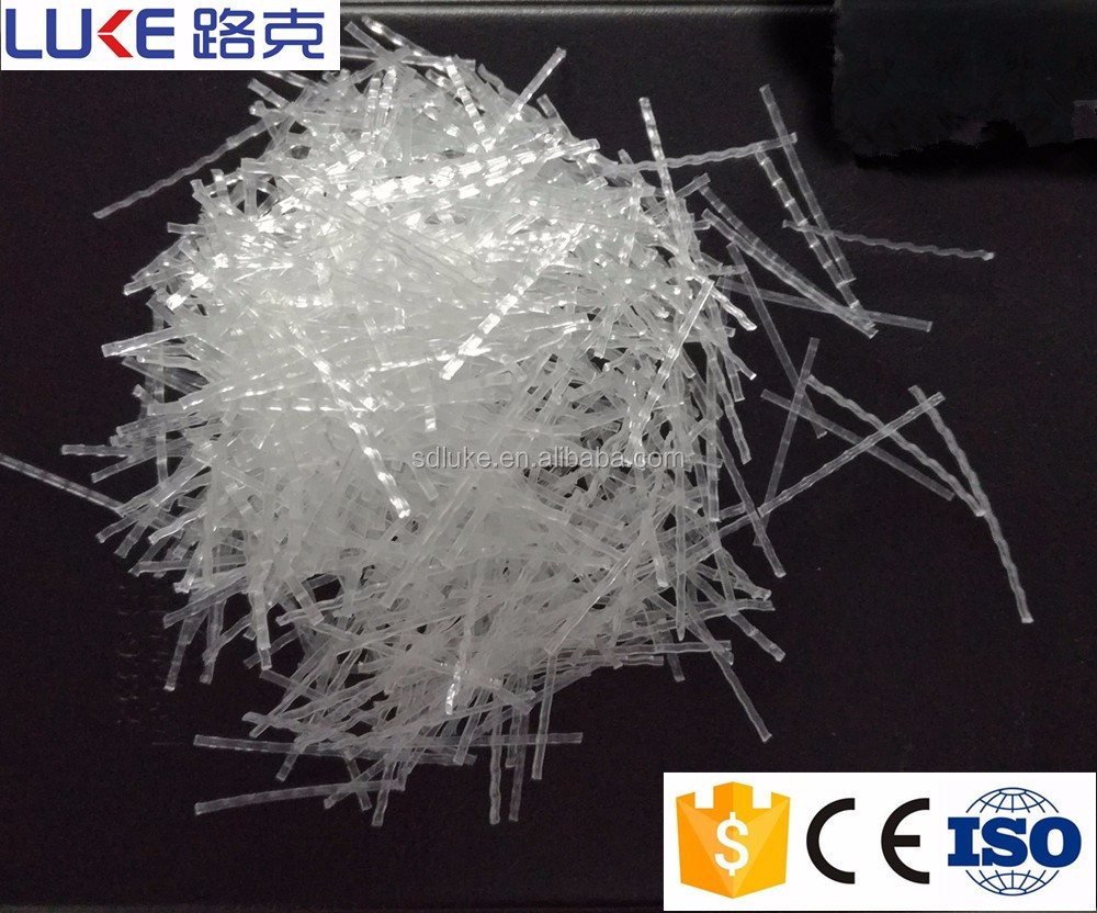 Plastic fiber for cemment Curved Macro PP Fibre / PP concrete curved fiber