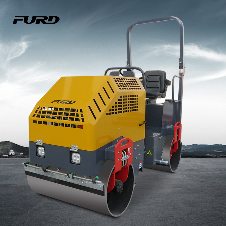 Gasoline diesel engine double drum vibratory double drive road roller price