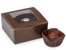 Wholesale square truffle paper packaging boxes