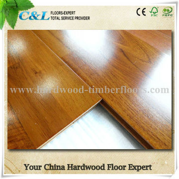Smooth surface teak engineered wood floors real wood flooring