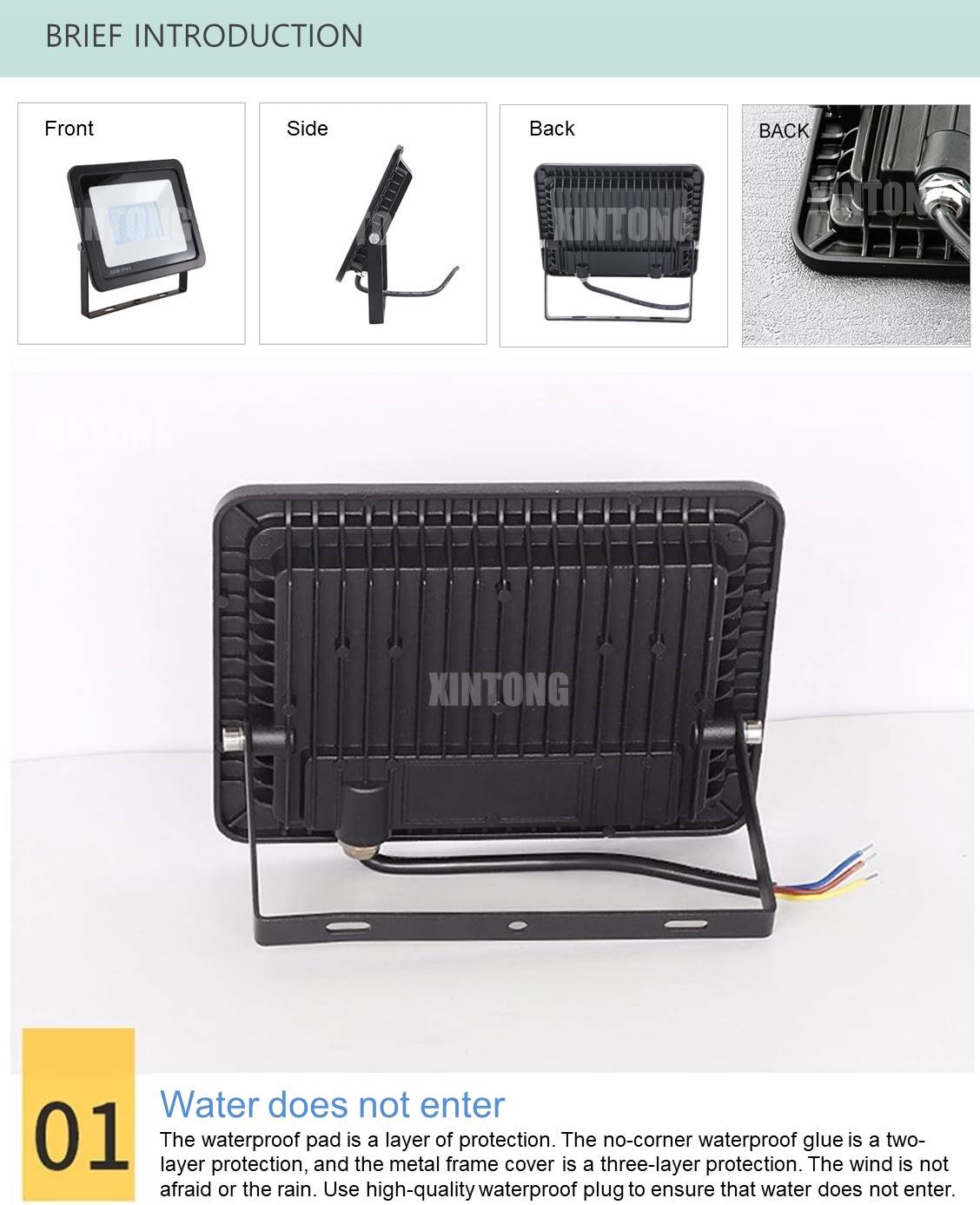 high bright outdoor wall mounted solar flood light