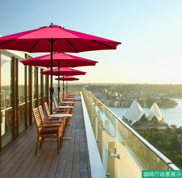 Outdoor centre pillar umbrella without light