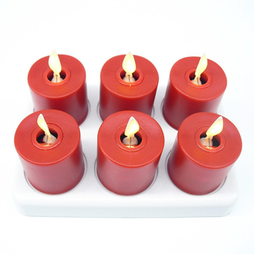 Electric remote control moving wick sompex flame led tea lights