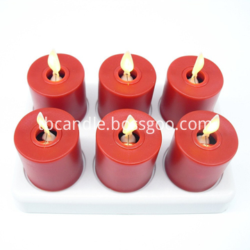 moving wick rechargeable led tea light candle