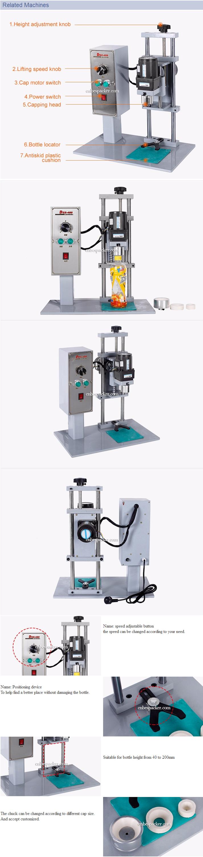 DDX-450 Semi Automatic Plastic Bottle filling capping and labeling machine