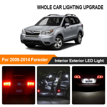 White Red Car Brake Bulbs Exterior Interior LED Light For Subaru Forester 2009 2010 2011-2014 Reverse Parking Turn Signal Lamp