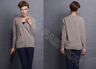 Wool Fine Knit Ladies V Neck Sweaters Cardigan Clothing wit