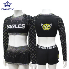 Anpassad All Star Sexy Crop Top Cheerleader Uniforms