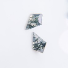 High Quality Moss Agate Kite Shape Loose Stones
