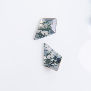High Quality Moss Agate Kite Shape Loose Stones