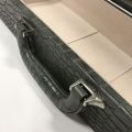 Caixa de armazenamento de couro de crocodilo cinza de alta qualidade