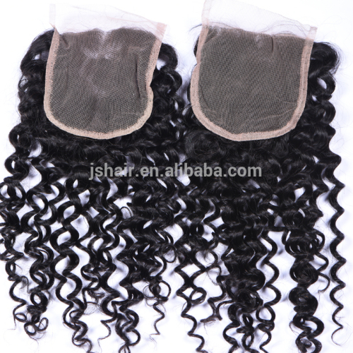 curly virgin brazilian hair cheap full lace closure natural black 4X4
