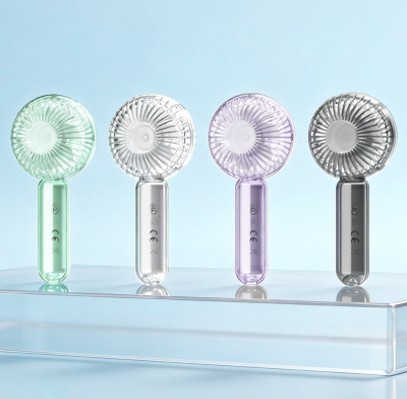 Handheld Transparent Brushless Fan with LED Light