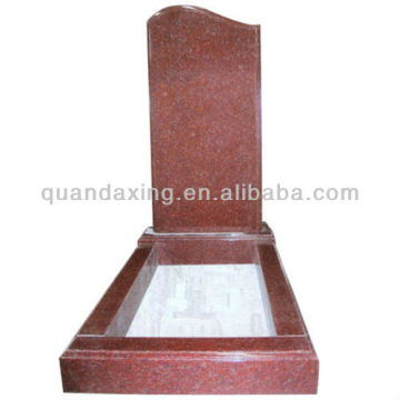 Red Blank Granite Tombstone for European Market