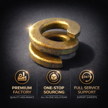 High Elasticity Double Coil Brass Spring Lock Washer