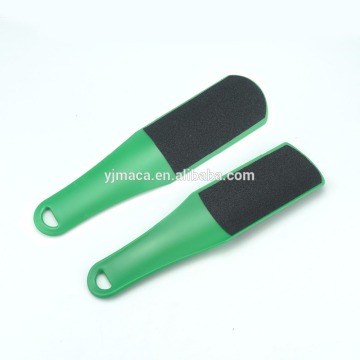 2017 New dual-sides pedicure tool with plastic handle foot care emery file pedicure tool