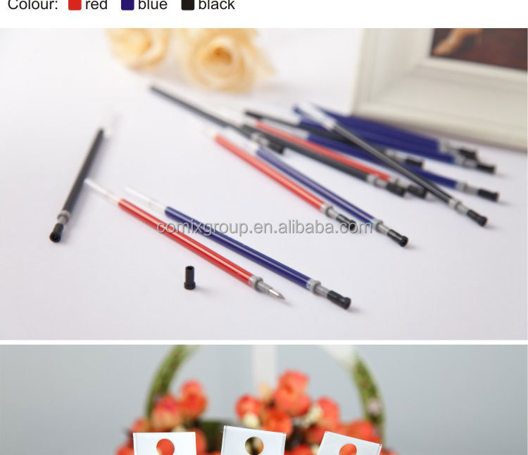 Fluent in Writing Red&Blue&Black 0.5 mm Gel Ink Pen Refill