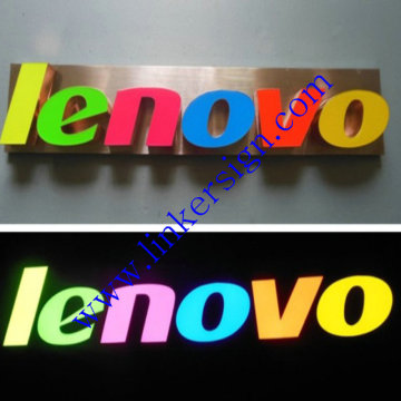 colorful fronlit outdoor led resin signs