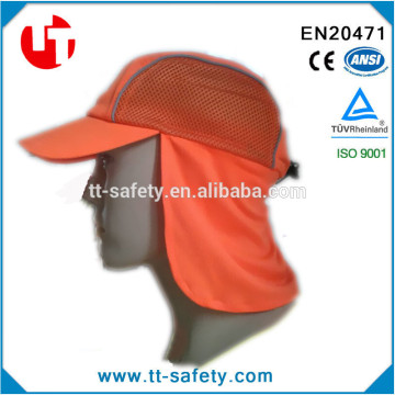 HI-VIS reflective safety cap with neck cover for neck sun shield