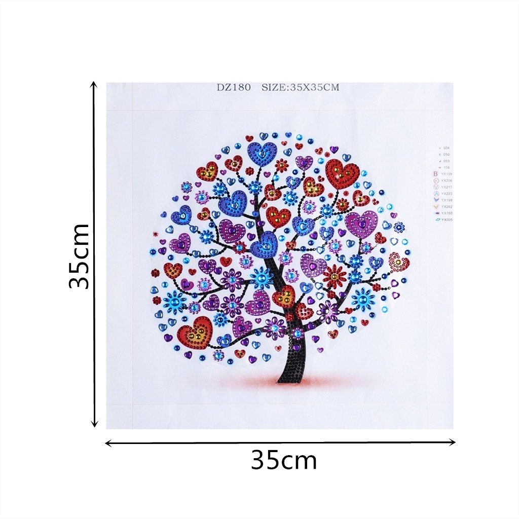 Heart Tree Canvas Wall Art 5d Crystal Diamond Painting for Home Decoration