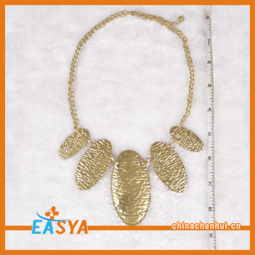 24K White Gold Necklace Leaf Pendant Delicate Necklace