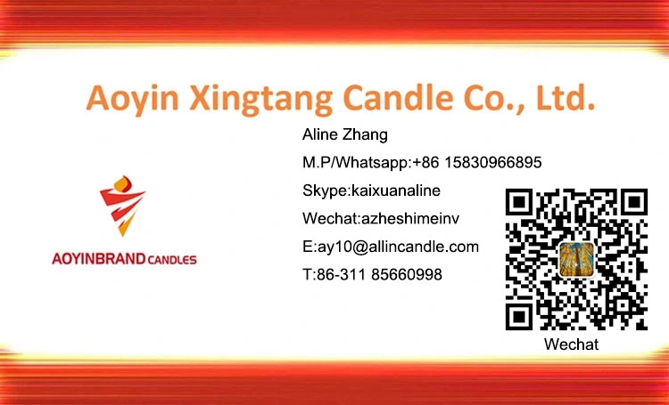 100% Paraffin Wax White House Hold Candle Sale to Brazil